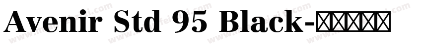 Avenir Std 95 Black字体转换